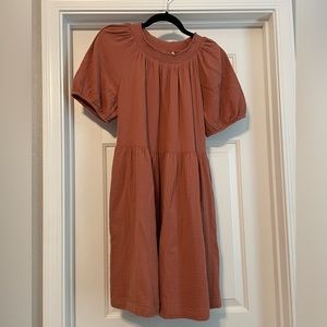 Universal Thread cotton gauze peasant puff sleeve dress
